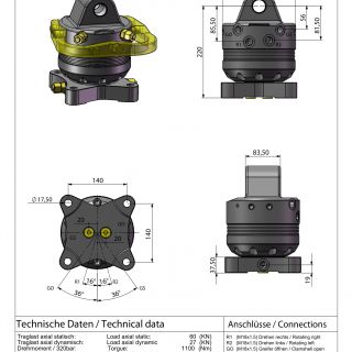 Ротатор с фланец AVS 50-2 - тежка серия